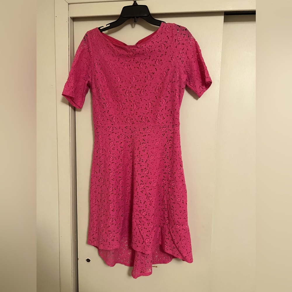 Gorgeous High Low Betsey Johnson Pink Lace Dress!
